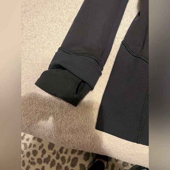 Black Hooded Jacket with Full-Length Zipper - Picture 2 of 8